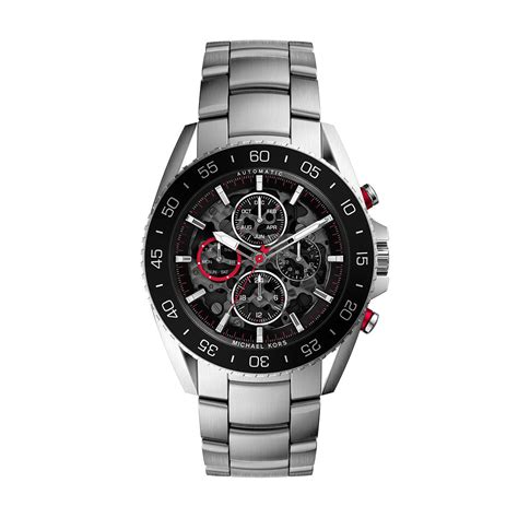 michael kors jetmaster gunmetal watch|JetMaster Silver.